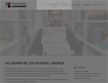 Tablet Screenshot of druckerei-lanzinger.de